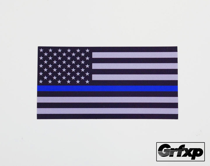 Blue Lives Matter American Flag Printed Sticker