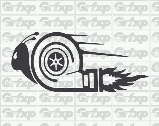Turbo snail on fire Sticker