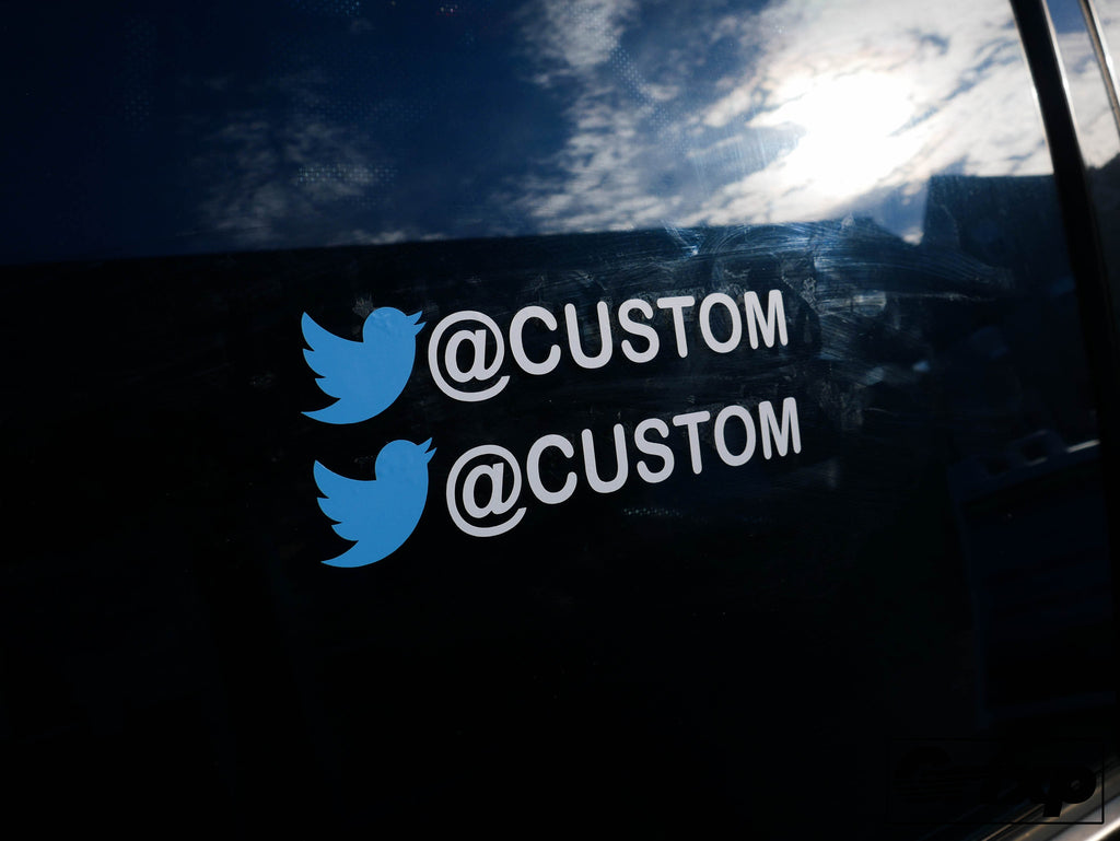 Custom Twitter User Name Sticker (Two Pack) – Grafixpressions