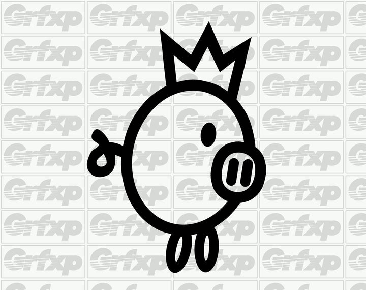 King Piggy Sticker
