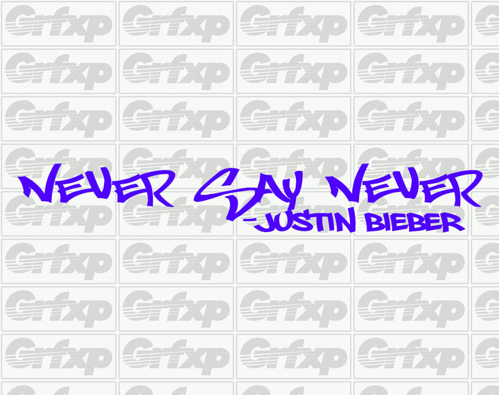 Never Say Never, Bieber Sticker