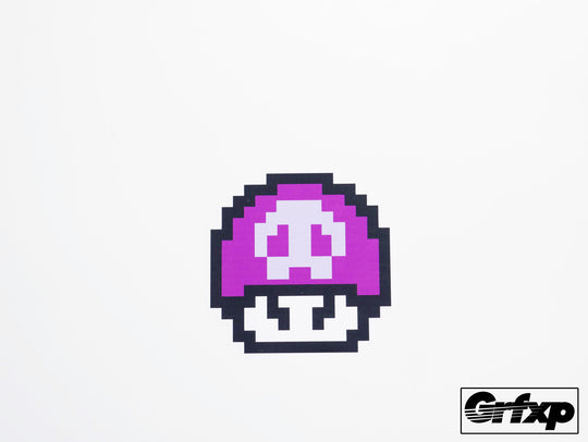 Poison Mushroom Printed Sticker