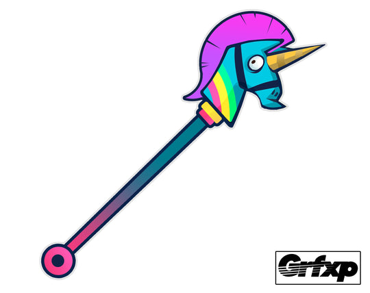 Rainbow Smash Fortnite Harvesting Tool Printed Sticker