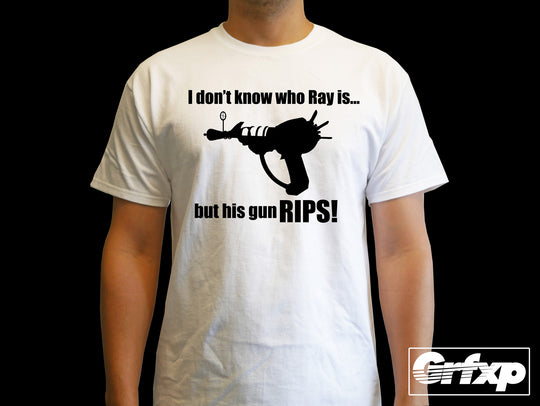 Don't Know Who Ray Is, But His Gun RIPS T-Shirt