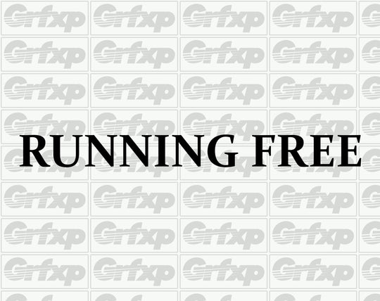 RUNNING FREE Sticker