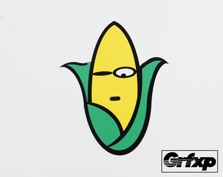 Sketchy Corn Emoji Printed Sticker