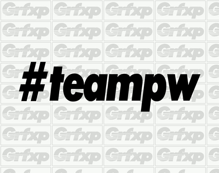 #teampw Hashtag team Paul Walker Sticker