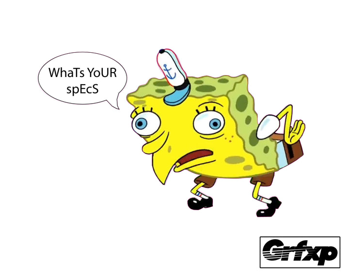 What's Ur Specs Spongebob Printed Sticker